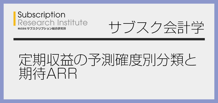 定期収益の予測確度別分類と期待arr ビープラッツ サブスクリプションをすべてのビジネスに 月額 継続課金の総合プラットフォームなら ビープラッツ